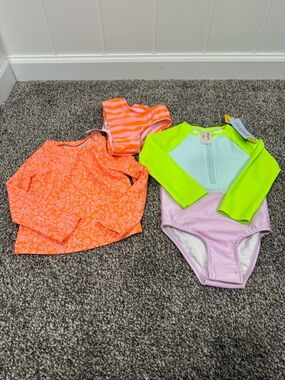 Cat & Jack Toddler Girls Swim Suit- Set of 2